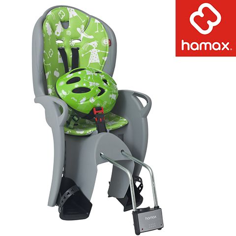 HAM.5510.89 - Велокрісло дитяче KISS + шолом grey/green