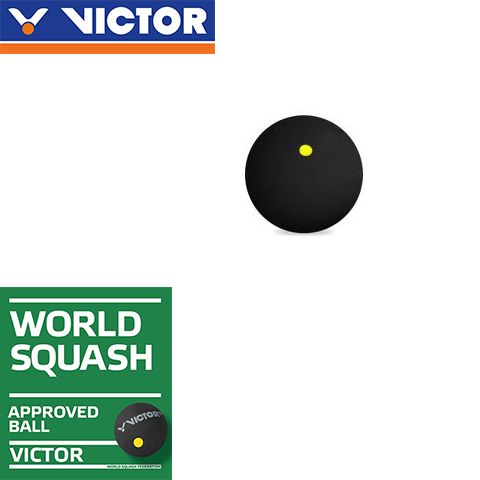 vic81549 - Мяч для сквоша VICTOR SQUASHBALL 1 желтая точка (1 шт.)