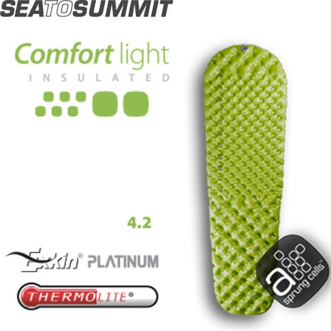 STS AMCLINSR - Килимок надувний Comfort Light Insulated Mat green Regular