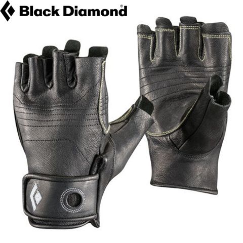 801851.BLAK-L - Рукавиці шкіряні без пальців STONE GLOVE Black