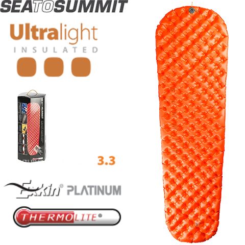 STS AMULINSR - Килимок надувний Ultralight Insulated Mat orange Regular 