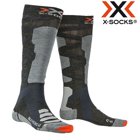 XS-SSKMW19U-G038-39/41 - Шкарпетки лижні SKI SILK MERINO 4.0 anthracite melange/grey melange