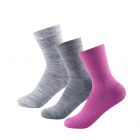 SC593043A-187A#36-40 - Шкарпетки  DAILY MERINO MEDIUM Socks 3PK WMN anemone mix