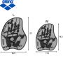 95232-15-M - Лопатки для плавання VORTEX EVOLUTION HAND PADDLE silver/black M