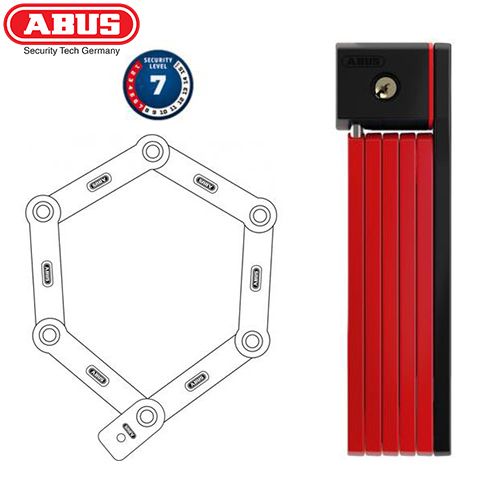 84428-7 - Велозамок сегментний ABUS Bordo 5700 UGrip Red SH