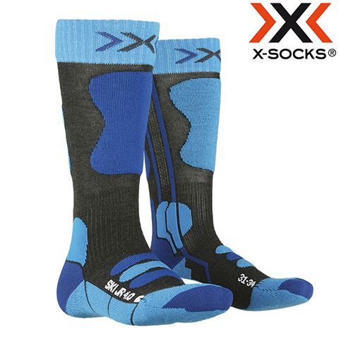 XS-SS00W19J-G285#27/30 - Шкарпетки дитячі SKI JR 4.0 anthracite melange/electric blue