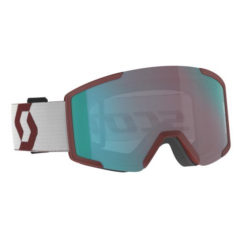 278584.7067.351 - Маска лижна SHIELD + EXTRA LENS team red/white / Лінза: Enhancer aqua chrome