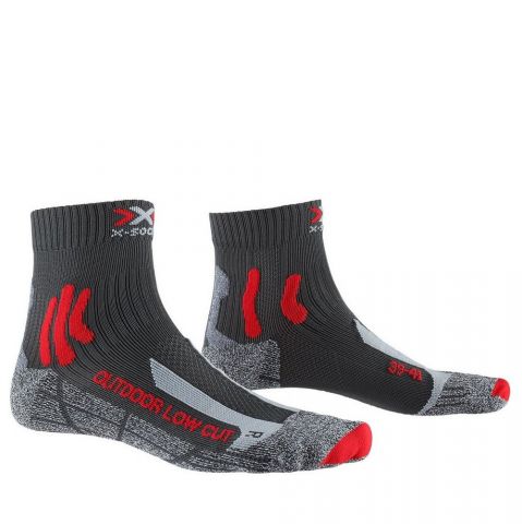 XS-TS16S19U-G049#39/41 - Шкарпетки TREK OUTDOOR LOW CUT MEN anthracite/red